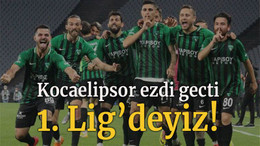 Kocaelispor ezdi geçti! 1. Lig'deyiz